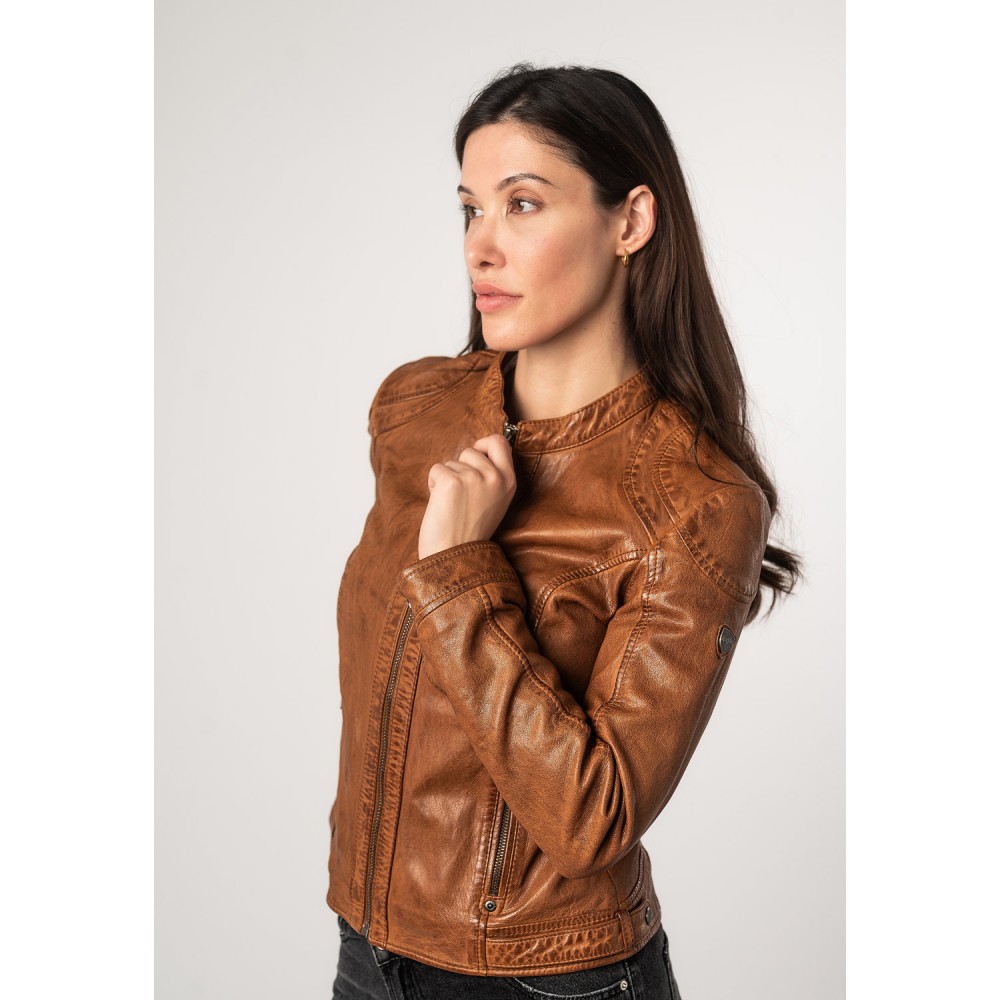 Geaca de Piele Dama Mauritius Coniac MWAdila - readytowear