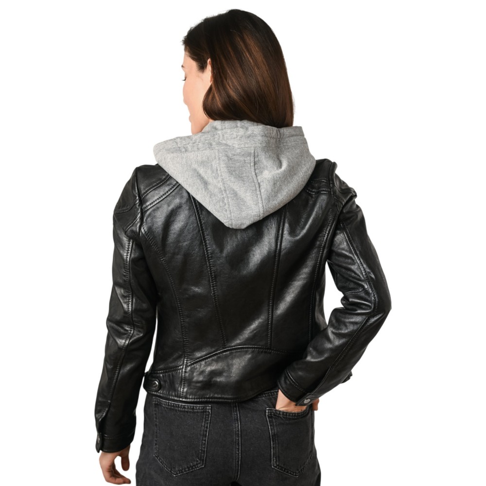 Geaca de Piele Dama Mauritius Neagra MWAdila - readytowear