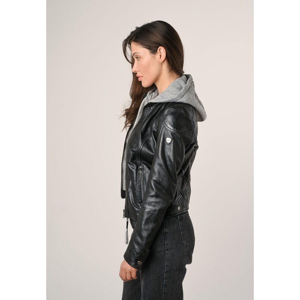 Geaca de Piele Dama Mauritius Neagra MWAdila - readytowear