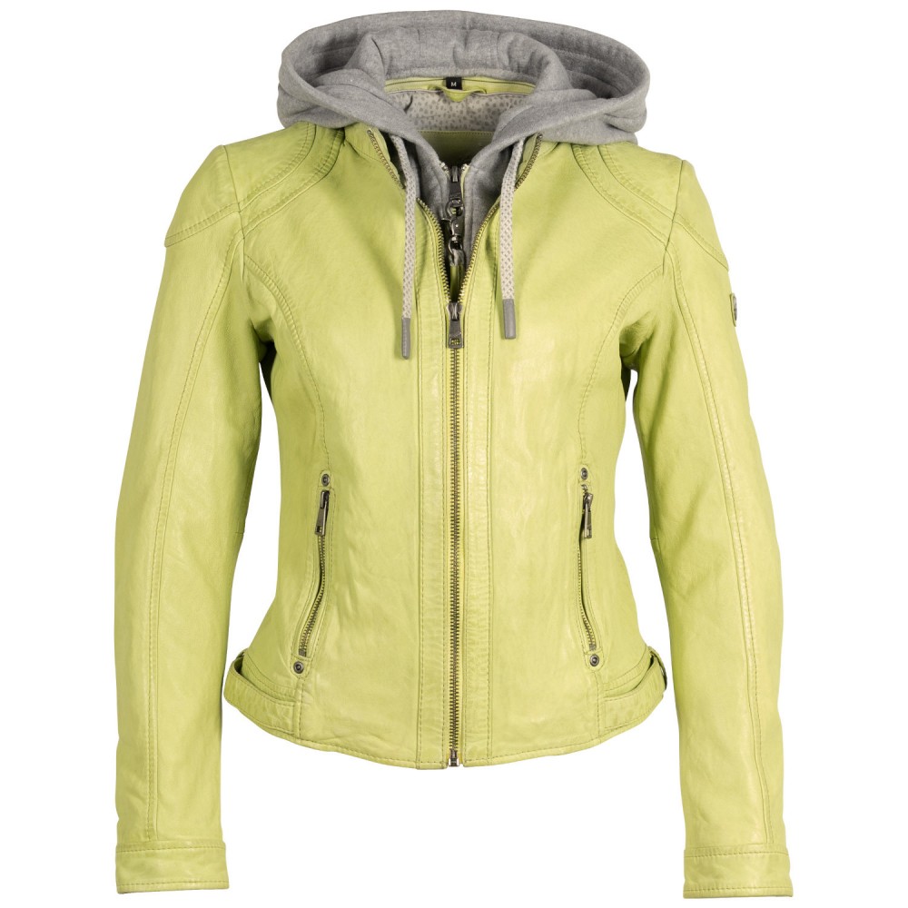 Geaca de Piele Dama Mauritius Verde Lime MWAdila - readytowear