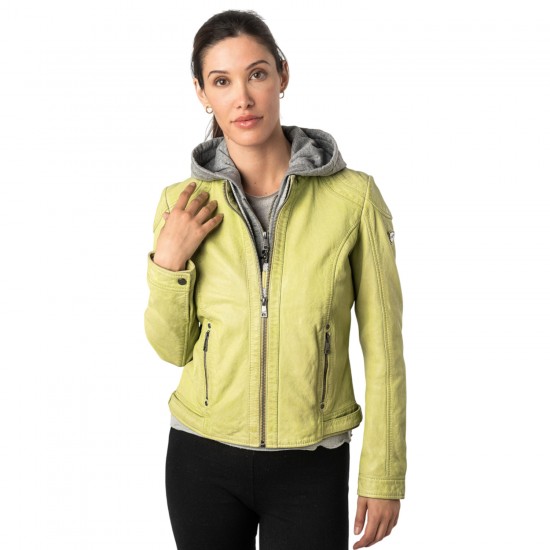 Geaca de Piele Dama Mauritius Verde Lime MWAdila