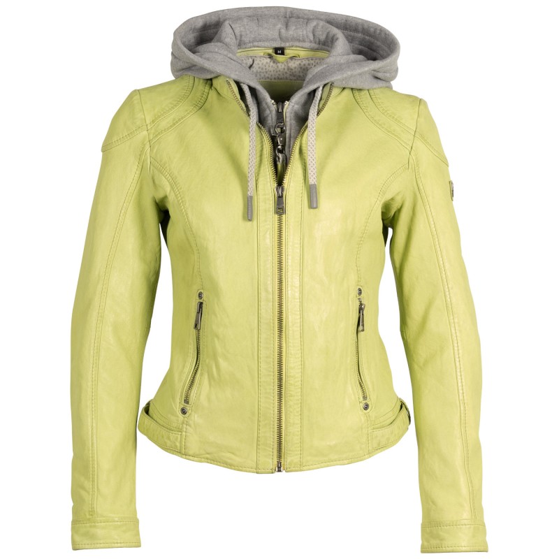 Geaca de Piele Dama Mauritius Verde Lime MWAdila – Geci de Piele