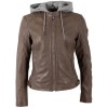Geaca de Piele Dama Mauritius Maro Deschis MWAlani