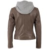 Geaca de Piele Dama Mauritius Maro Deschis MWAlani