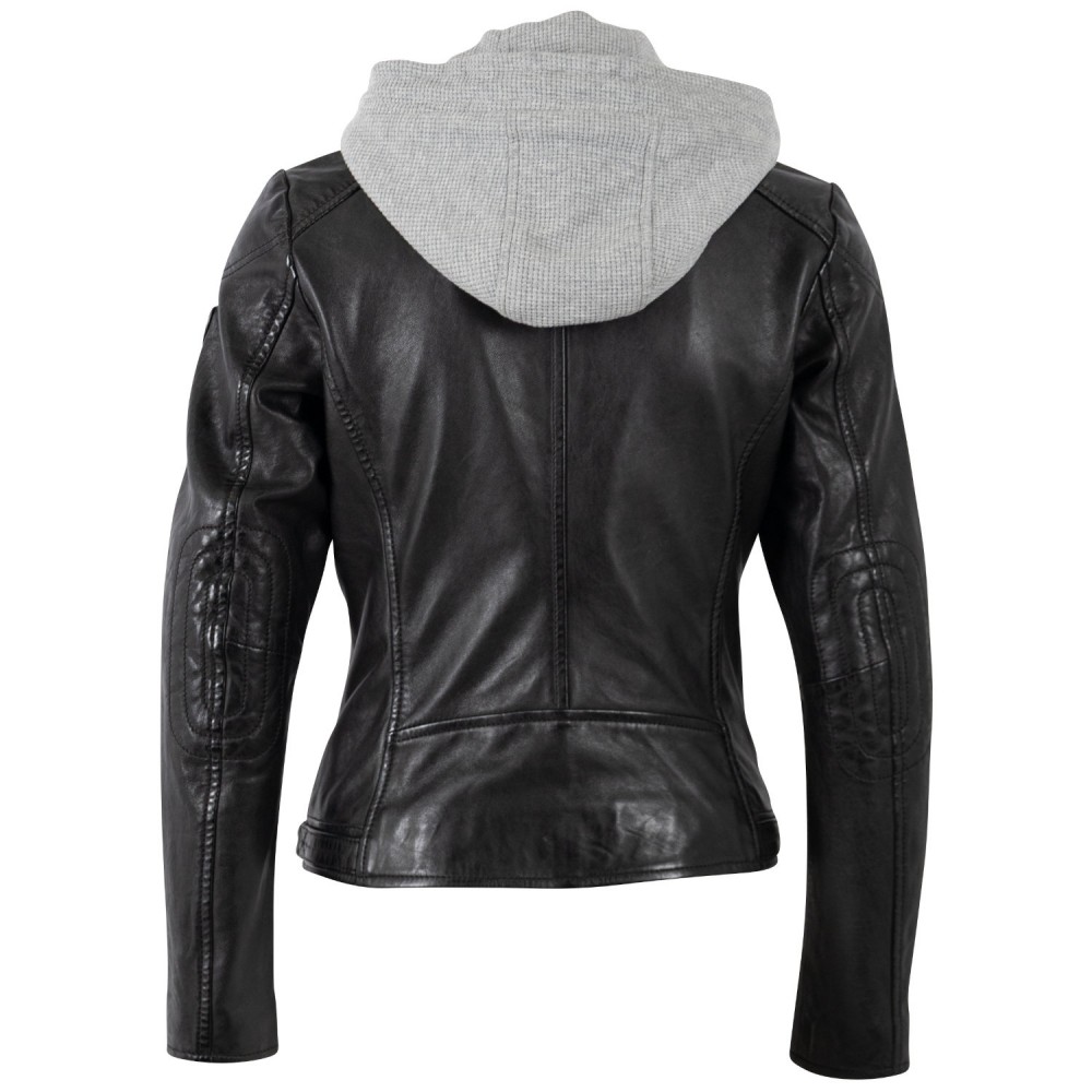 Geaca de Piele Dama Mauritius Neagra MWAlani