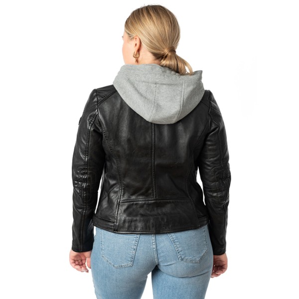 Geaca de Piele Dama Mauritius Neagra MWAlani