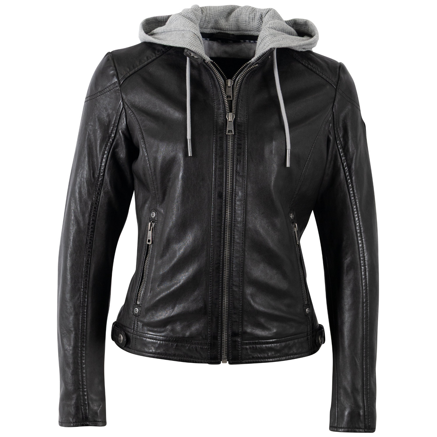 Geaca de Piele Dama Mauritius Neagra MWAlani – Geci de Piele