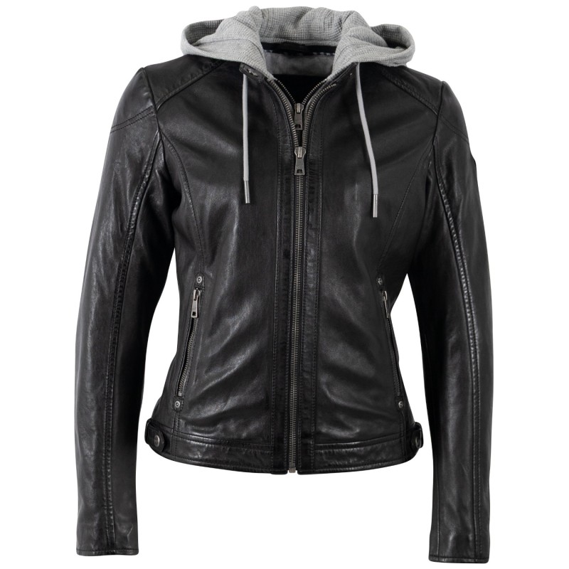 Geaca de Piele Dama Mauritius Neagra MWAlani – Geci de Piele