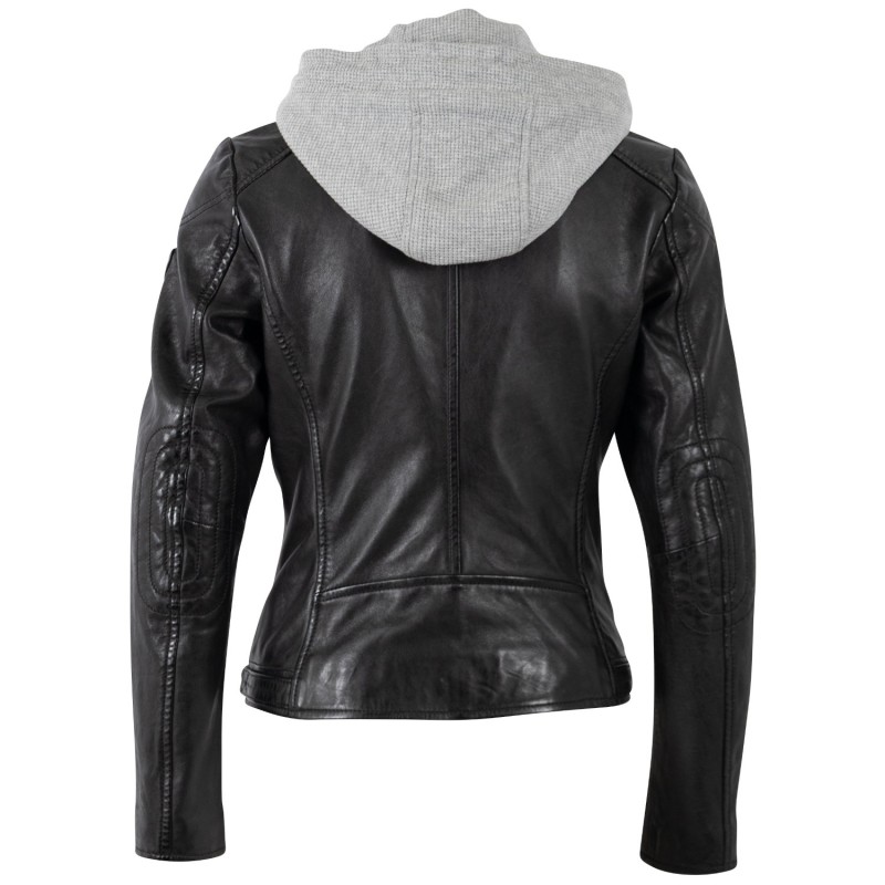 Geaca de Piele Dama Mauritius Neagra MWAlani – Geci de Piele