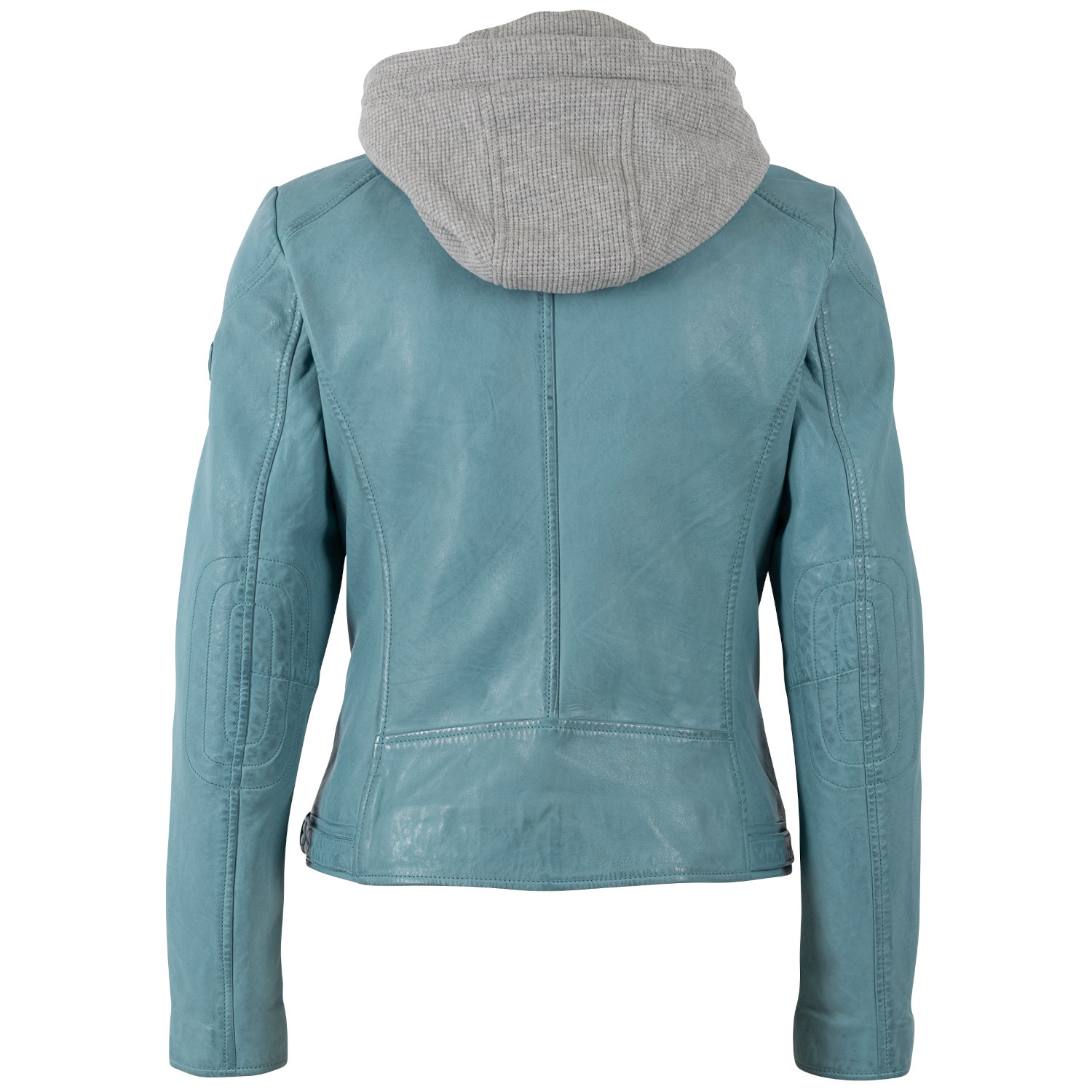 Geaca de Piele Dama Mauritius Turcoaz Deschis MWAlani – Geci de Piele