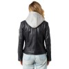 Geaca de Piele Dama Mauritius Bleumarin Inchis MWAleni