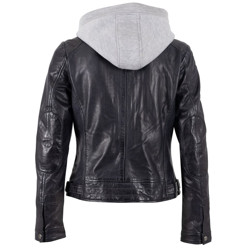 Geaca de Piele Dama Mauritius Bleumarin Inchis MWAleni – Geci de Piele