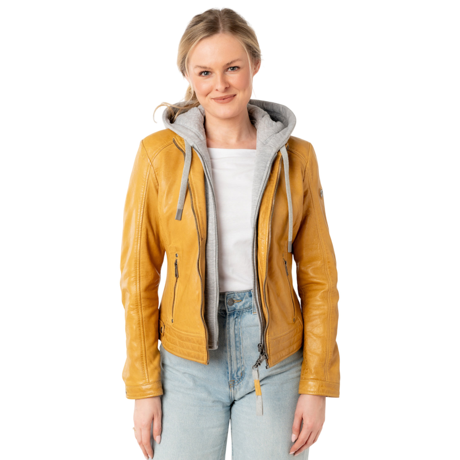 Geaca de Piele Dama Mauritius Galben Inchis MWAleni – Geci de Piele Geaca de Piele Dama Mauritius Galben Inchis MWAleni – Geci de Piele