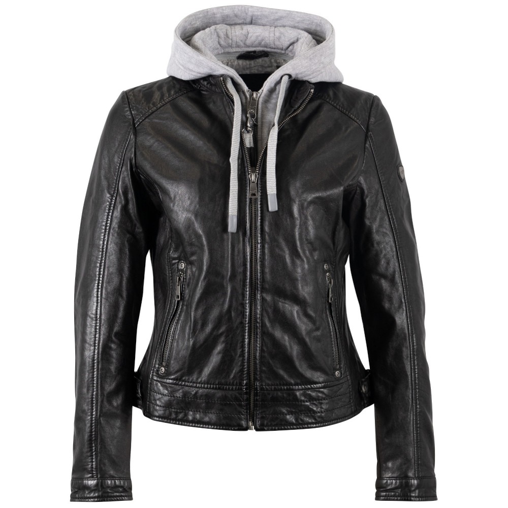 Geaca de Piele Dama Mauritius Neagra MWAleni - readytowear