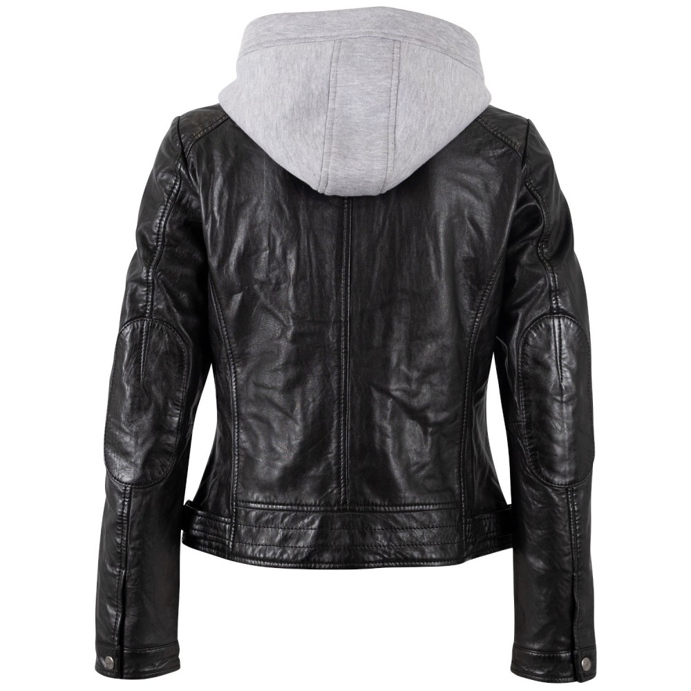 Geaca de Piele Dama Mauritius Neagra MWAleni - readytowear