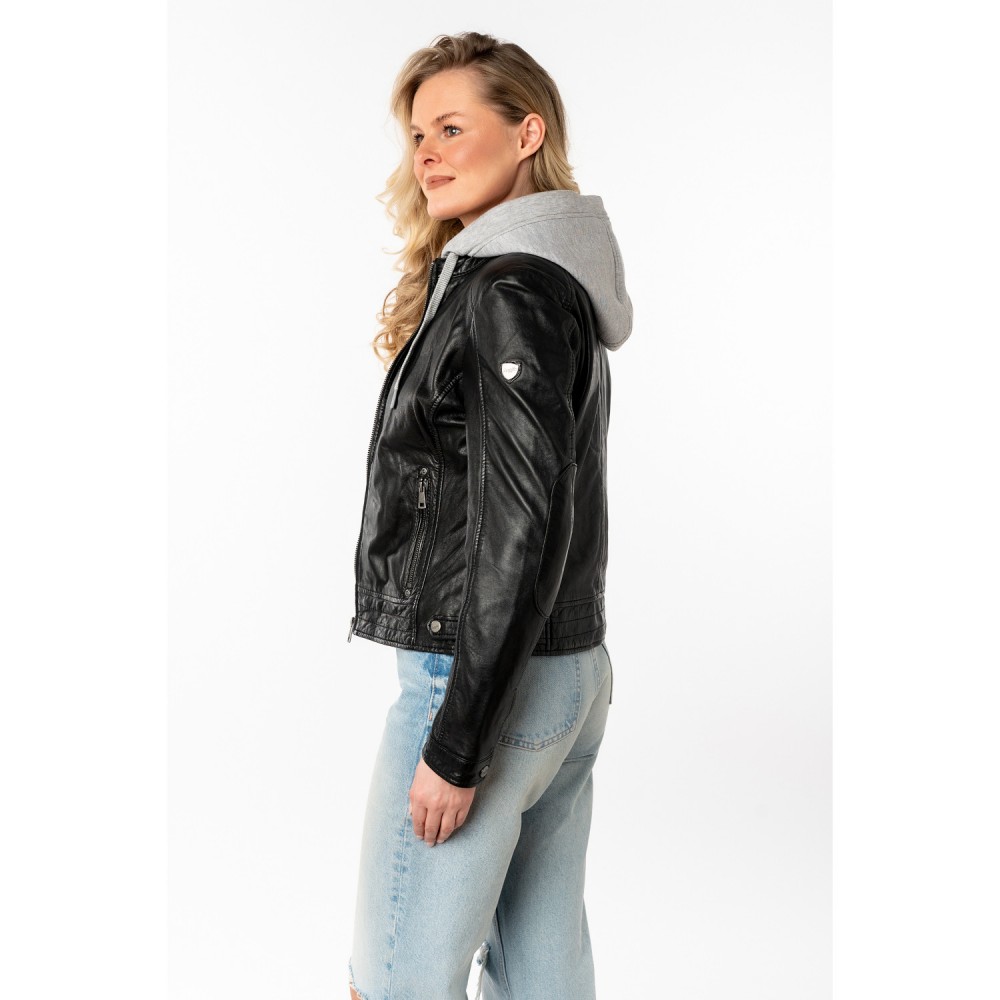 Geaca de Piele Dama Mauritius Neagra MWAleni - readytowear