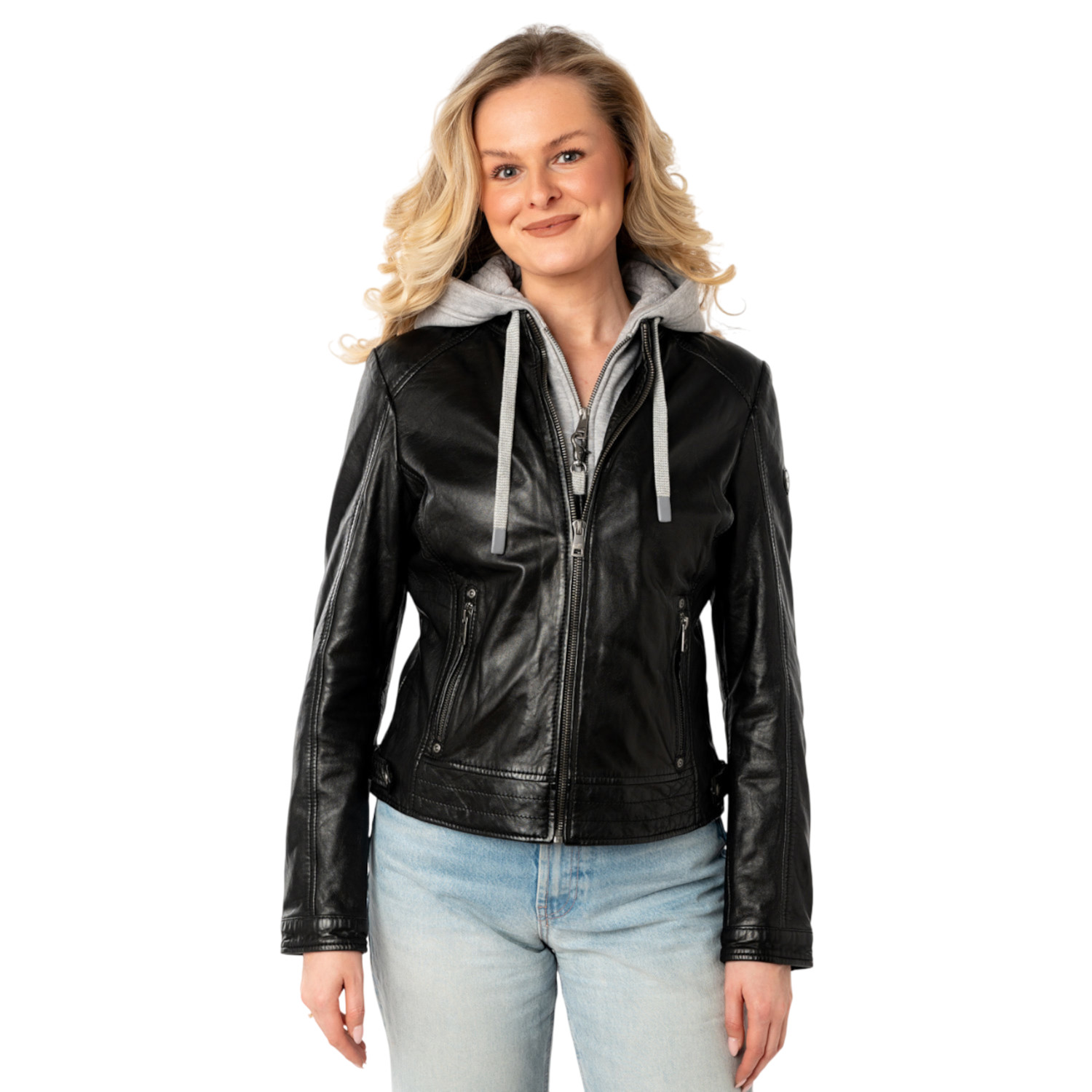 Geaca de Piele Dama Mauritius Neagra MWAleni – Geci de Piele