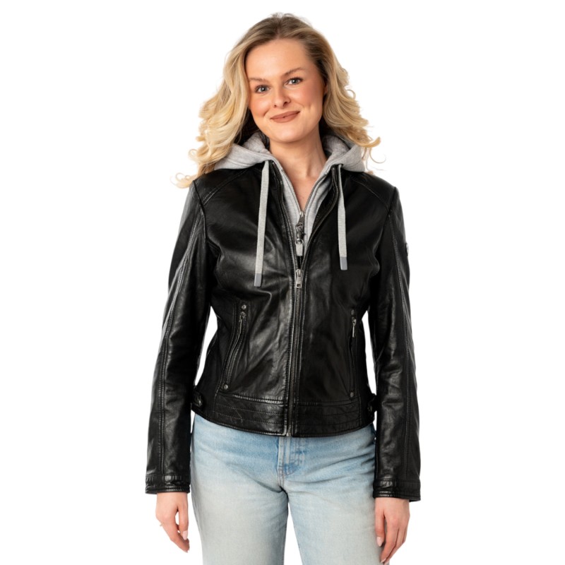 Geaca de Piele Dama Mauritius Neagra MWAleni – Geci de Piele