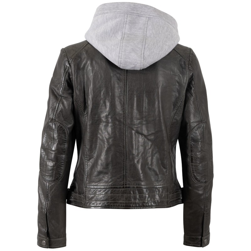 Geaca de Piele Dama Mauritius Olive Inchis MWAleni – Geci de Piele