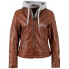 Geaca Piele Mauritius MWAleni - Design Urban cu Gluga geaca piele dama mauritius whiskey mwaleni gluga gri guler stand-up