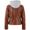 Geaca Piele Mauritius MWAleni - Design Urban cu Gluga geaca piele dama mauritius whiskey mwaleni gluga gri guler stand-up