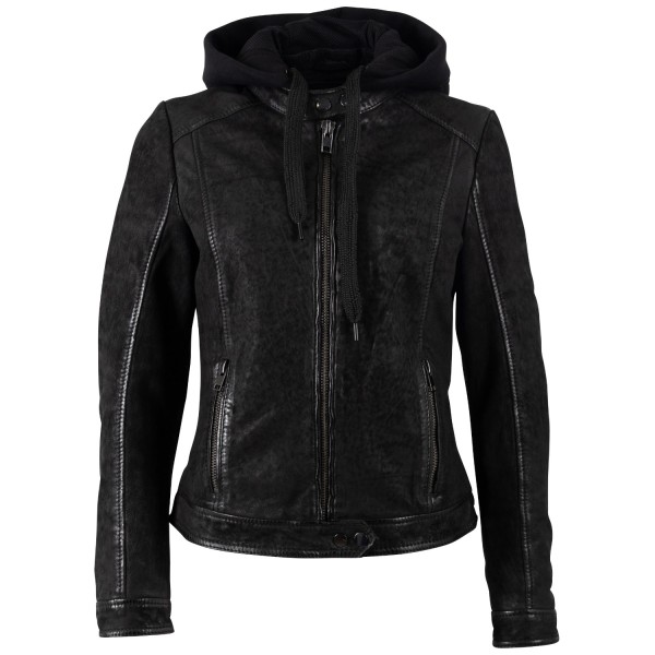 Geaca de Piele Dama Mauritius Neagra MWAlyka
