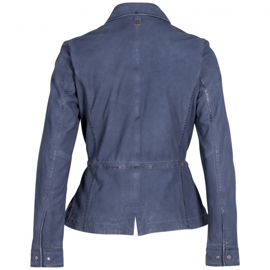 Geaca de Piele Dama Mauritius Bleumarin MWAmaly