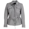 Geaca de Piele Dama Mauritius Gri Deschis MWAmaly 