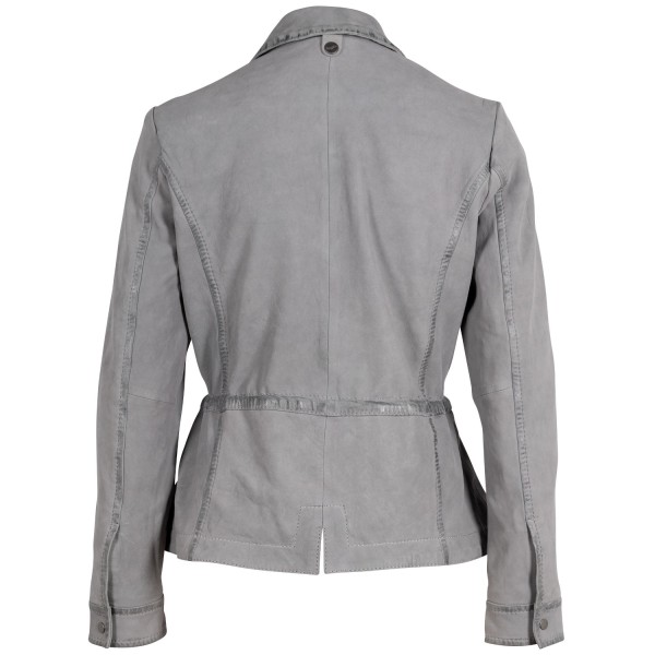 Geaca de Piele Dama Mauritius Gri Deschis MWAmaly