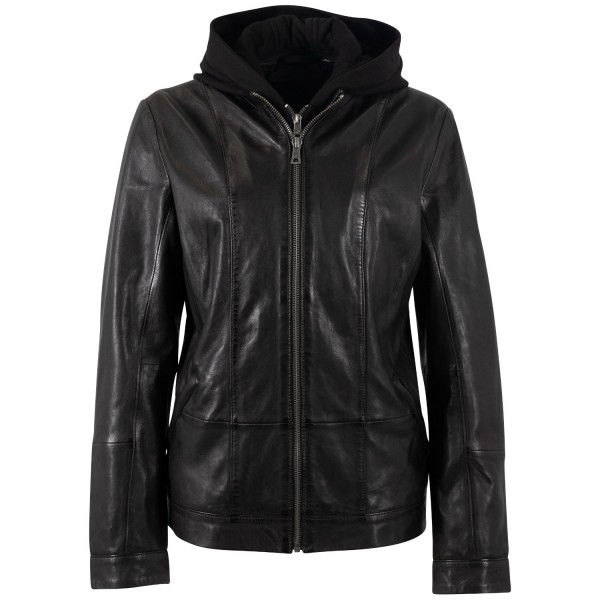 Geaca de Piele Dama Mauritius Neagra MWAmika