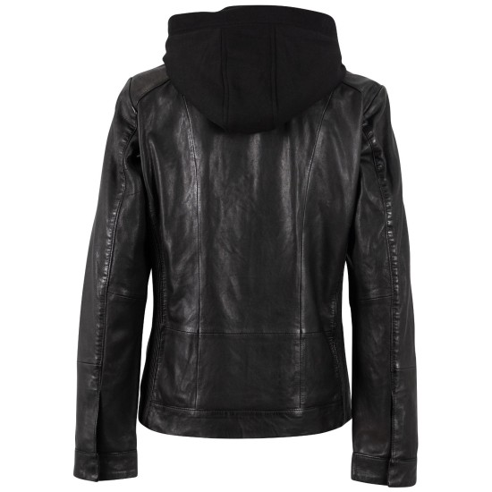 Geaca de Piele Dama Mauritius Neagra MWAmika