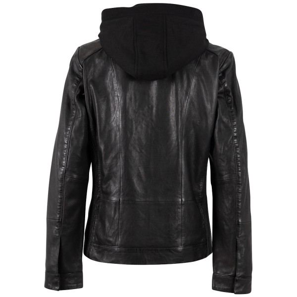 Geaca de Piele Dama Mauritius Neagra MWAmika
