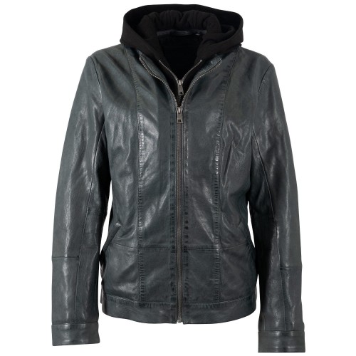 Geaca de Piele Dama Mauritius Verde Inchis MWAmika