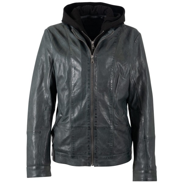 Geaca de Piele Dama Mauritius Verde Inchis MWAmika