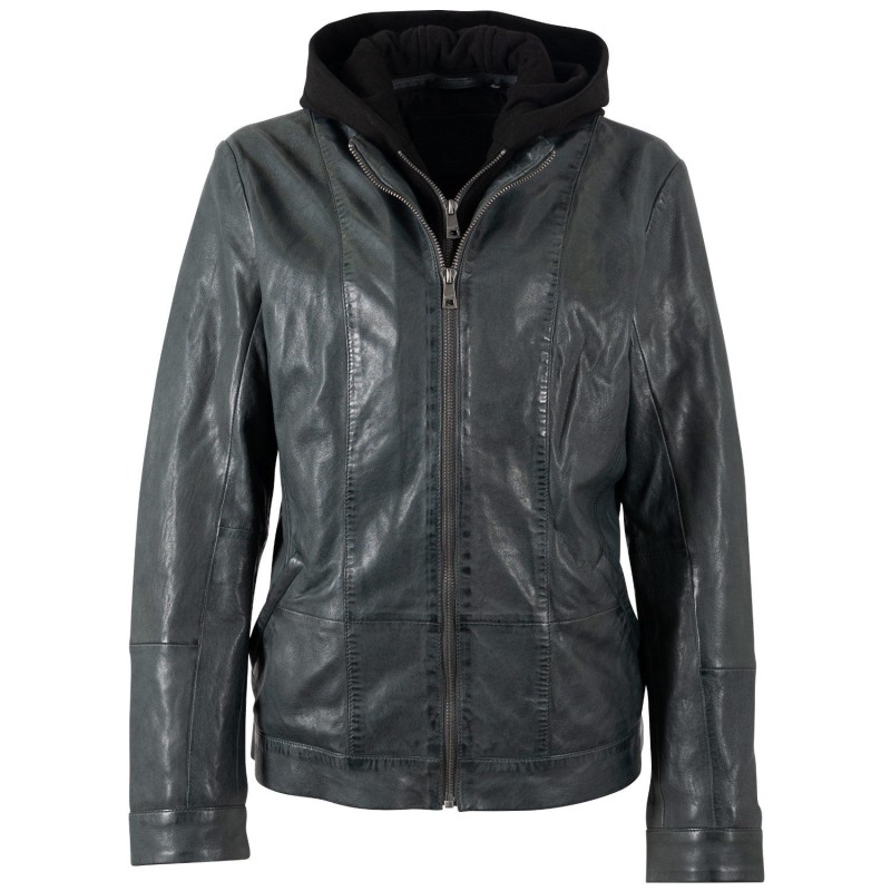 Geaca de Piele Dama Mauritius Verde Inchis MWAmika – Geci de Piele