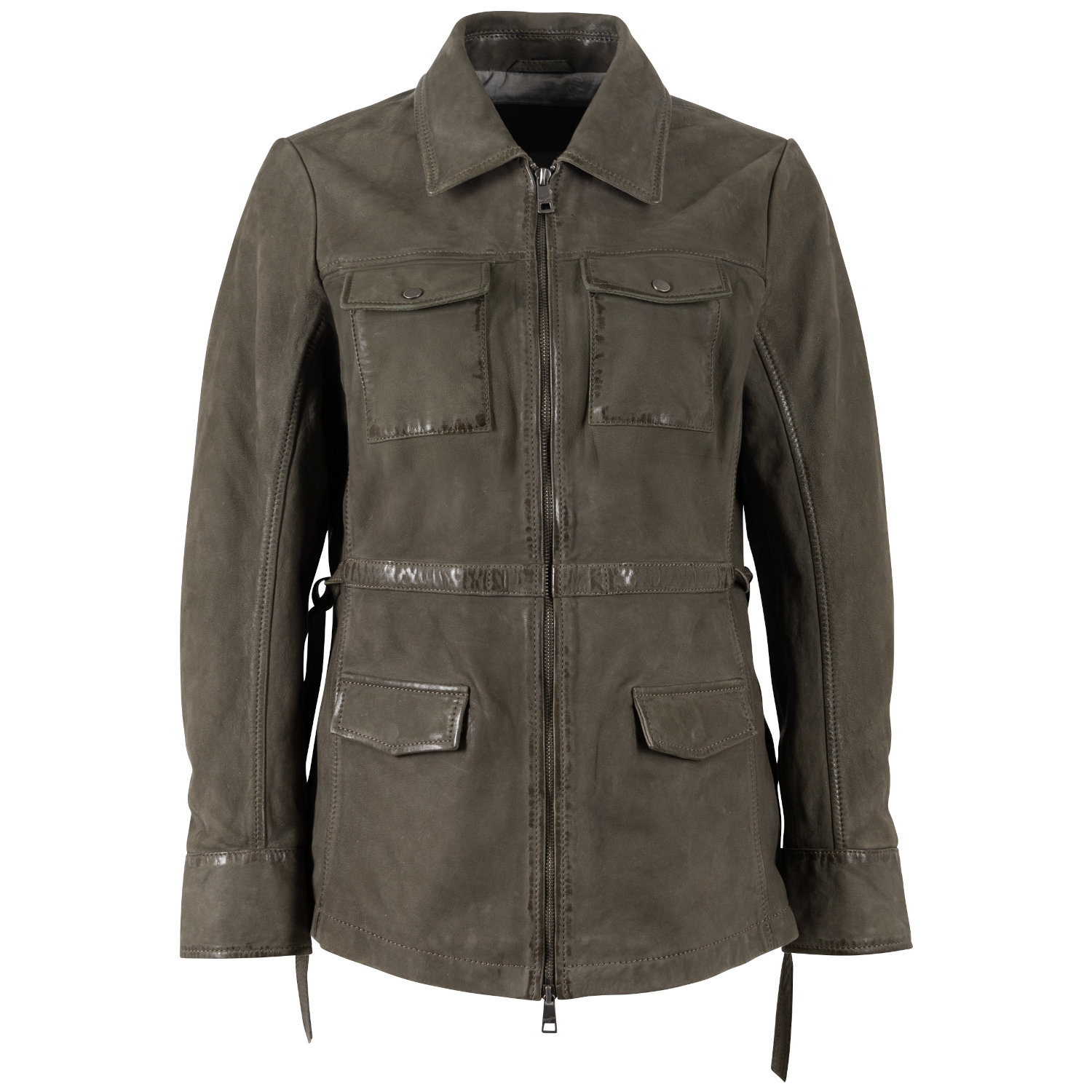 Geaca Lunga de Piele Dama Mauritius Olive MWAmma – Geci de Piele Geaca Lunga de Piele Dama Mauritius Olive MWAmma – Geci de Piele