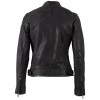Geacă de Piele Damă Mauritius MWAndina Neagră Slim Fit stil biker elegant