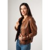 Geaca de Piele Dama Mauritius Coniac MWAndriana – Geci de Piele