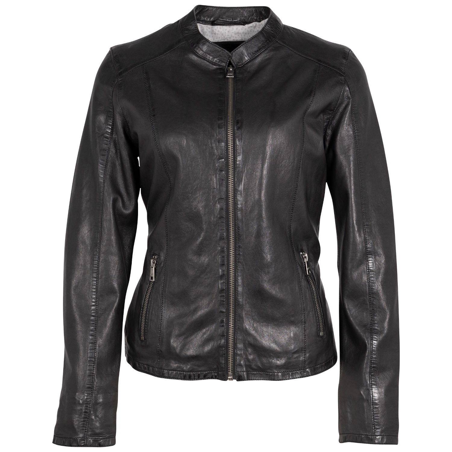 Geaca de Piele Dama Mauritius Neagra MWAndriana – Black Friday