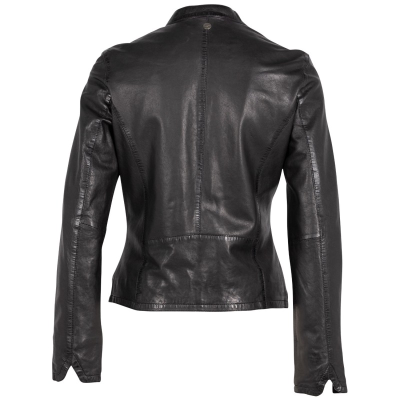 Geaca de Piele Dama Mauritius Neagra MWAndriana – Geci de Piele