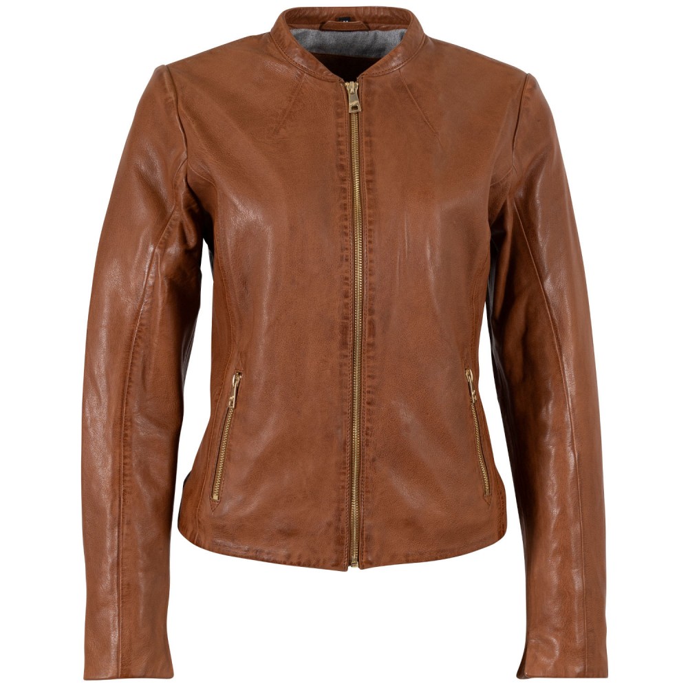 Geaca de Piele Dama Mauritius Coniac MWArmaly
