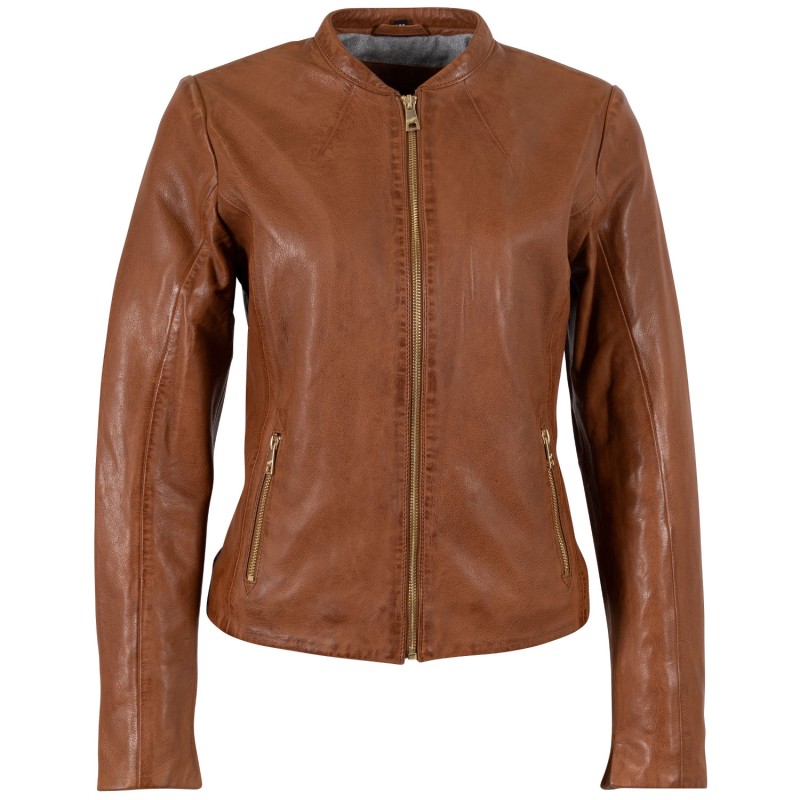 Geaca de Piele Dama Mauritius Coniac MWArmaly – Geci de Piele