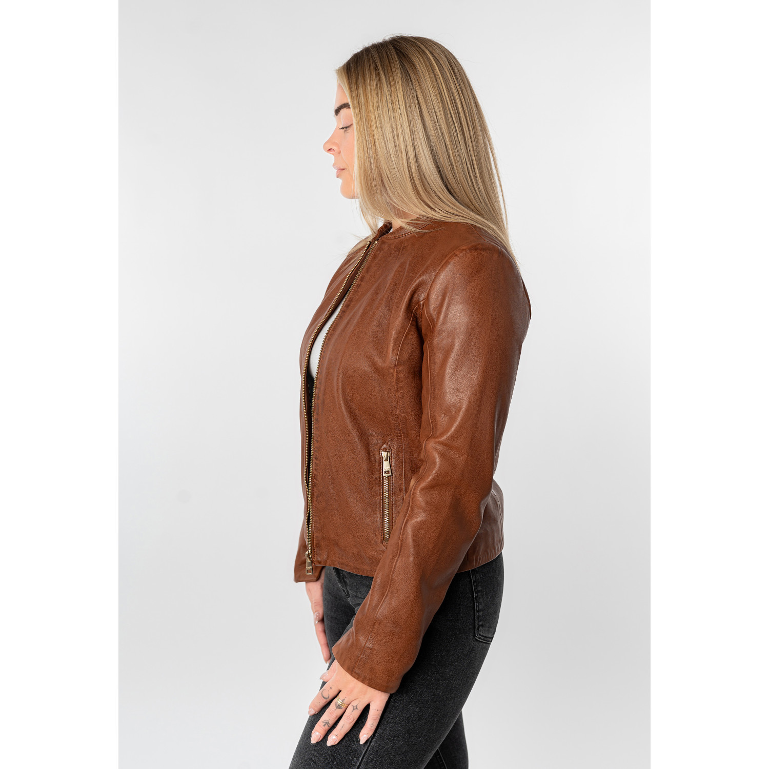 Geaca de Piele Dama Mauritius Coniac MWArmaly – Geci de Piele Geaca de Piele Dama Mauritius Coniac MWArmaly – Geci de Piele