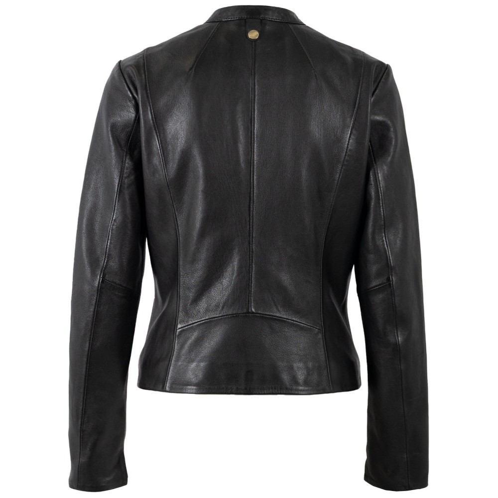 Geaca de Piele Dama Mauritius Neagra MWArmaly