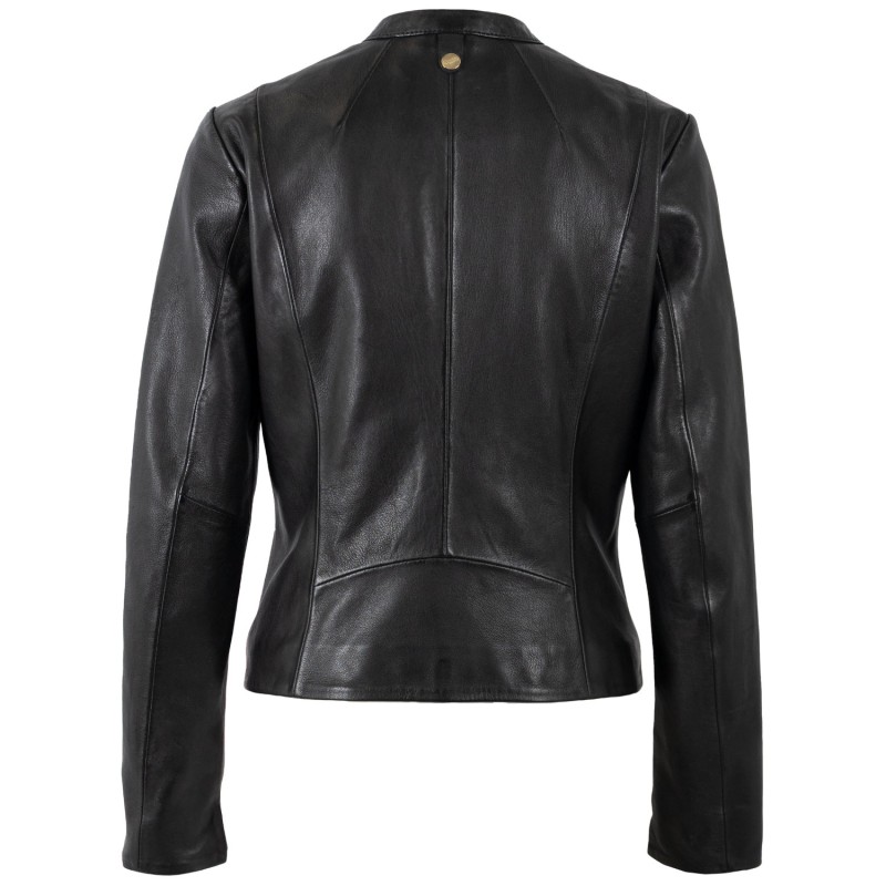 Geaca de Piele Dama Mauritius Neagra MWArmaly – Geci de Piele