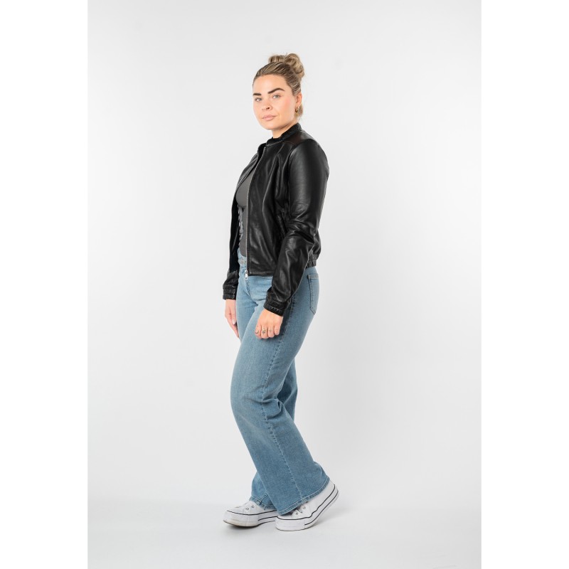 Geaca de Piele Dama Mauritius Neagra MWAshli – Geci de Piele