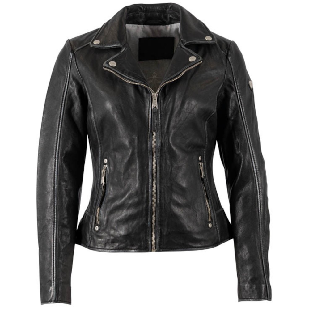 Geaca de Piele Dama Mauritius Neagra MWBajah