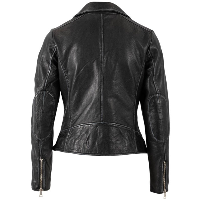 Geaca de Piele Dama Mauritius Neagra MWBajah – Geci de Piele