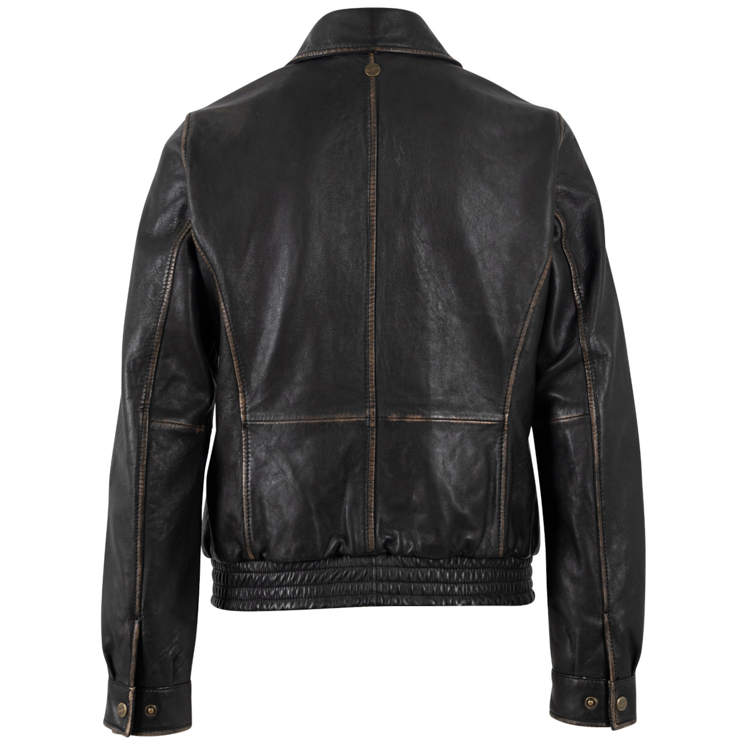 Geaca de Piele Dama Mauritius Negru/Bej MWBjanka – Geci de Piele