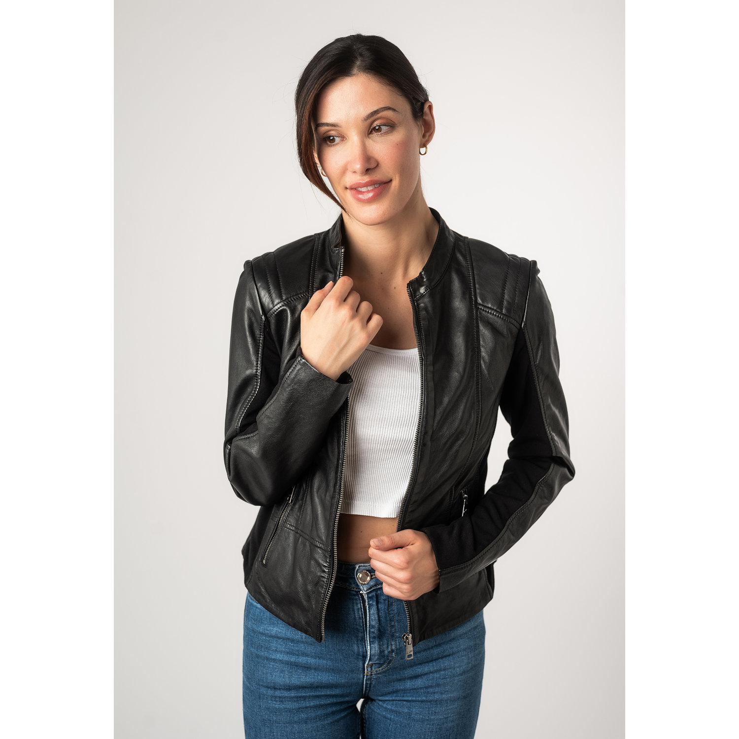 Geaca de Piele Dama Mauritius Neagra MWBylli – Geci de Piele Geaca de Piele Dama Mauritius Neagra MWBylli – Geci de Piele